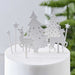 Caketopper Holz Winterscene Rentier und Tannenbaum