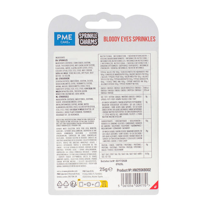PME Zuckerdekor blutige Augen 25g