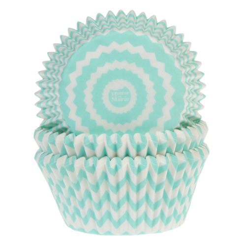 HoM Muffinfoermchen Chevron Mint 50 Stk.