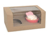 HoM Cupcake Box 2er Kraft 3Stk.