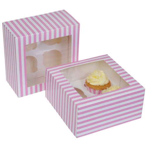 HoM Cupcake Box 4er Circus Pink 2Stk.