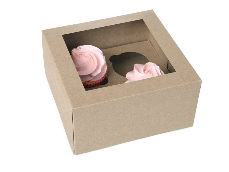 HoM Cupcake Box 4er Kraftpapier 2Stk.