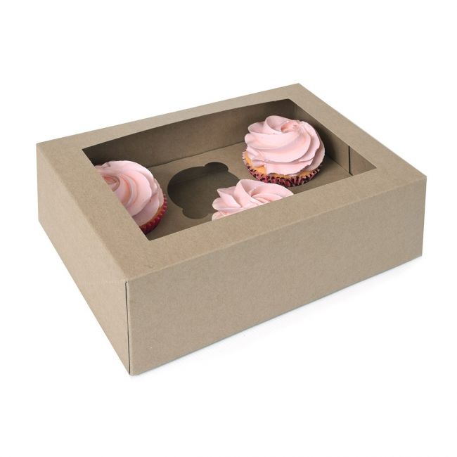 HoM Cupcake Box 6er Kraftpapier 2Stk.