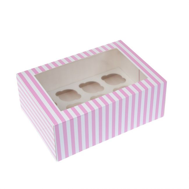 HoM Mini Cupcake Box 12er Circus Pink 2Stk.