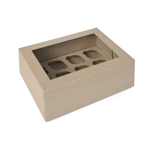 HoM Mini Cupcake Box 12er Kraftpapier 2Stk.