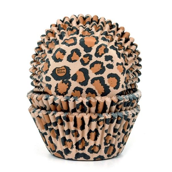 House of Marie Muffinförmchen Leopard 50 Stk.