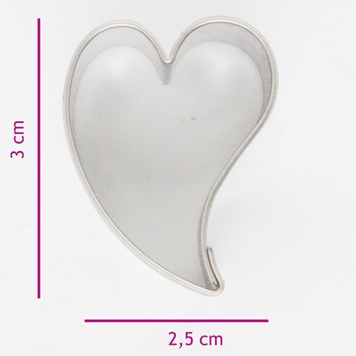 Keksausstecher Grazioeses Herz 3cm mit Abmessungen