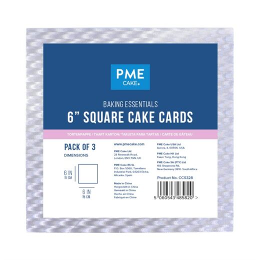 PME Cake Cards 15cm Quadratisch 3 Stk.