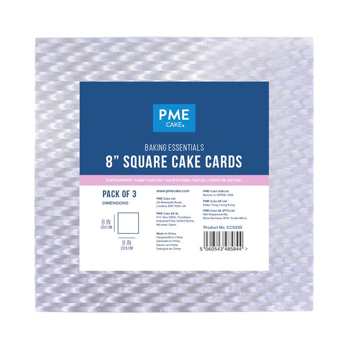 CakeCard 20cm Quadratisch 3er Set PME