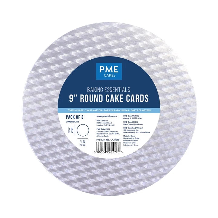 PME Cake Cards silber Rund 23cm 3Stk.