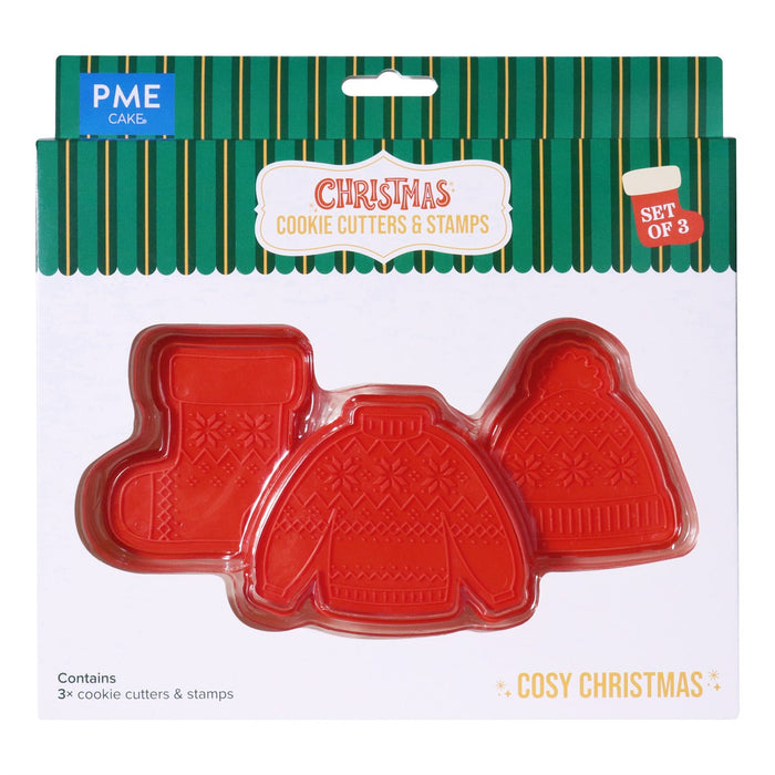 PME Ausstecher & Embosser Cosy Christmas 3 Stk.