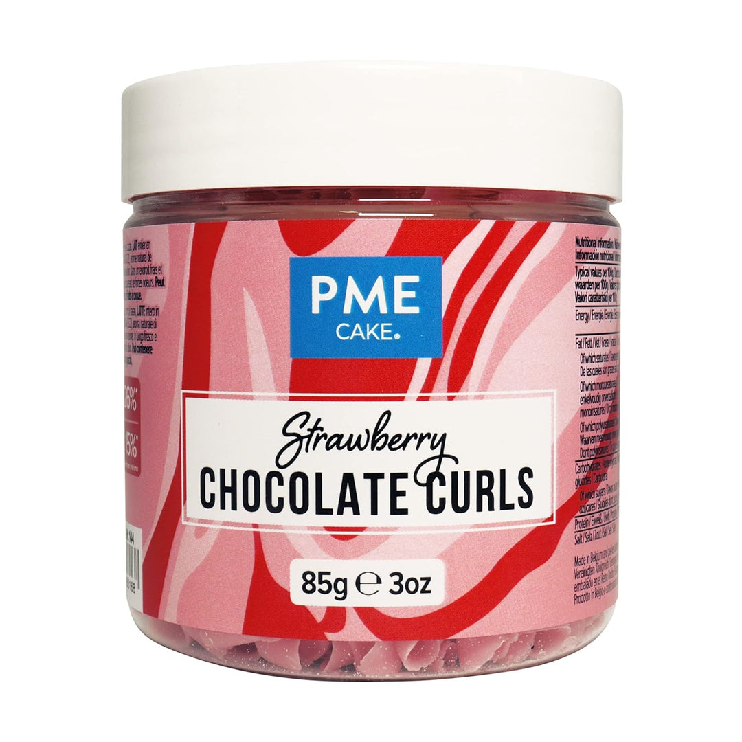 PME Chocolate Curls Erdbeere 85g