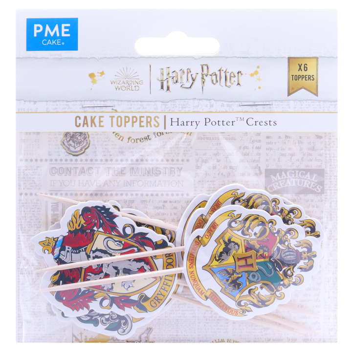 PME Harry Potter Cupcake Topper Hogwarts Wappen 6 Stk.