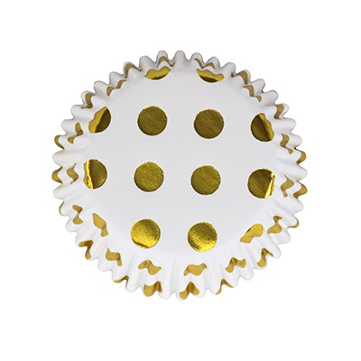 PME Muffinfoermchen Polka Dots Gold 30Stk.