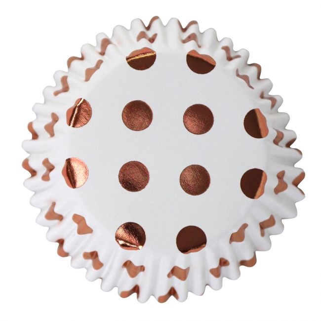 PME Muffinfoermchen Polka Dots Rose Gold 30Stk.