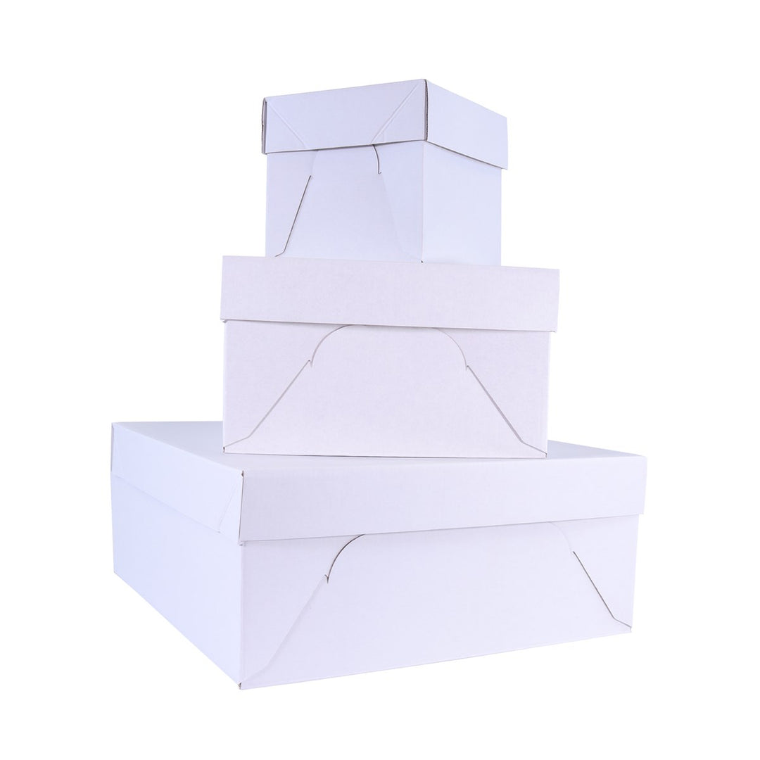 PME TortenBox weiß 3 kleine größen mit Deckel Standard