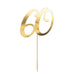 PartyDeco Cake Topper 60 Gold