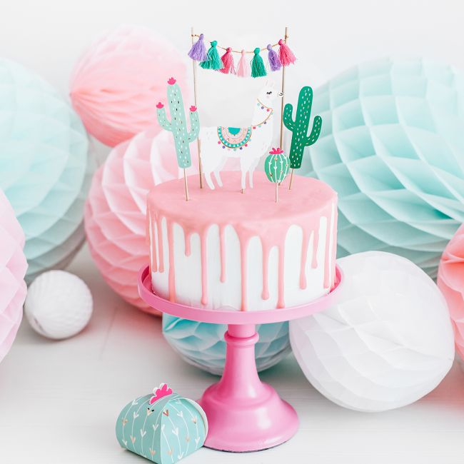 PartyDeco Cake Topper Lama