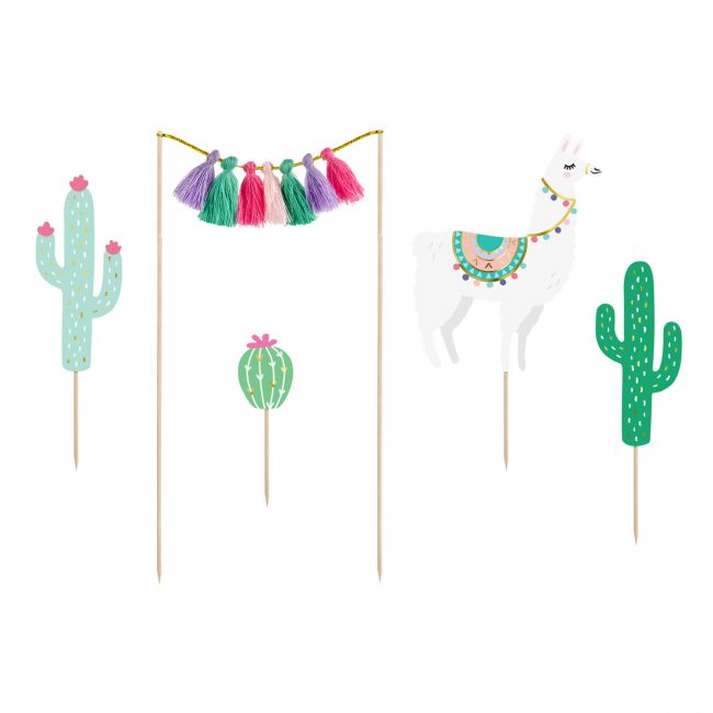 PartyDeco Cake Topper Lama