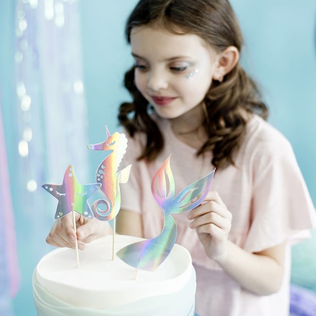PartyDeco Cake Topper Meerjungfrau