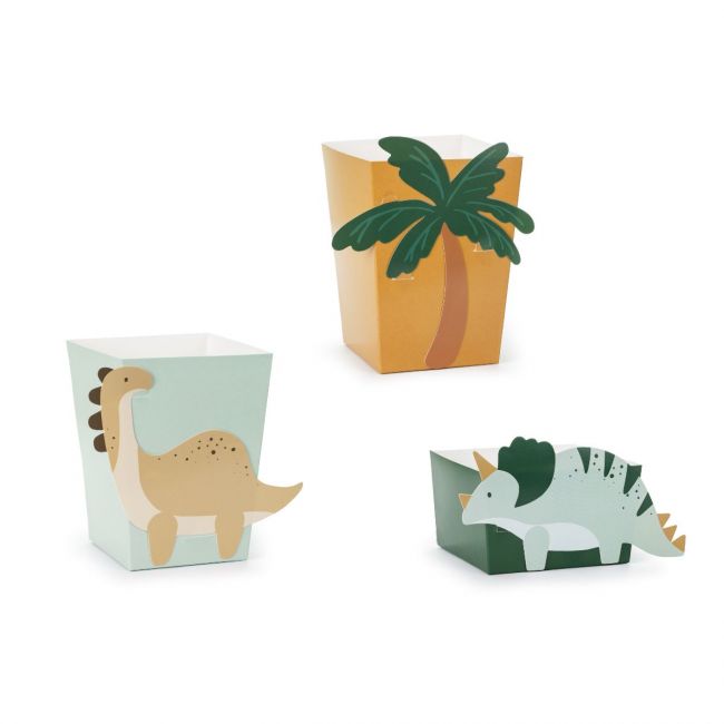 PartyDeco Snack Boxen Dinosaurier 6 Stk.