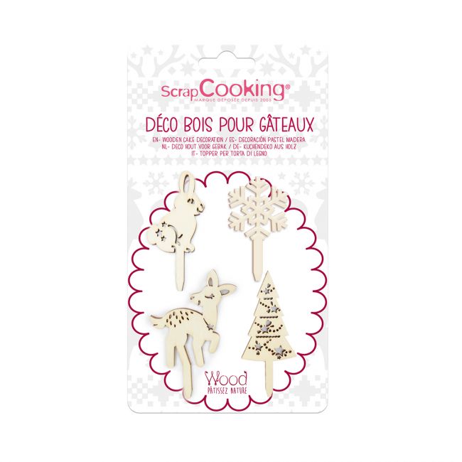 ScrapCooking Cake Topper Wald (Holz)