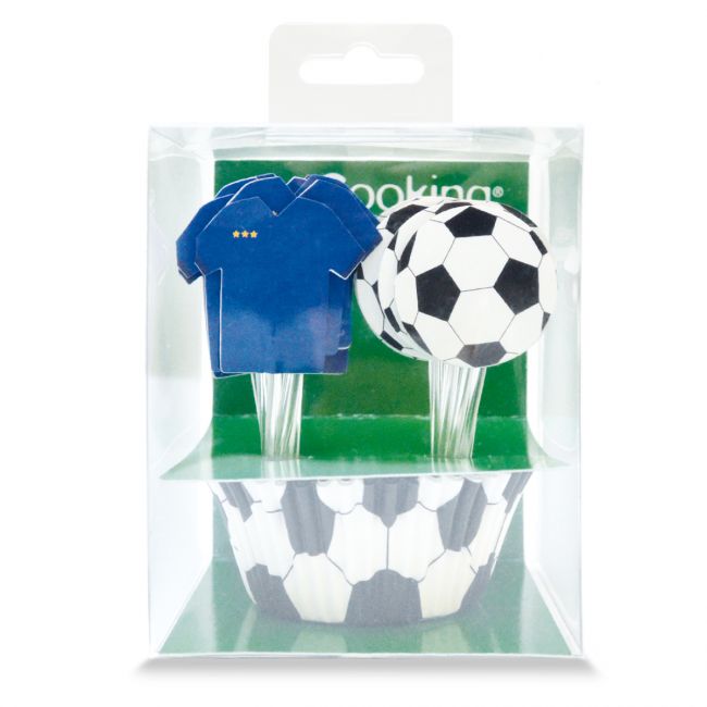 ScrapCooking Fussball Muffinfoermchen CakeTopper 24Stk.