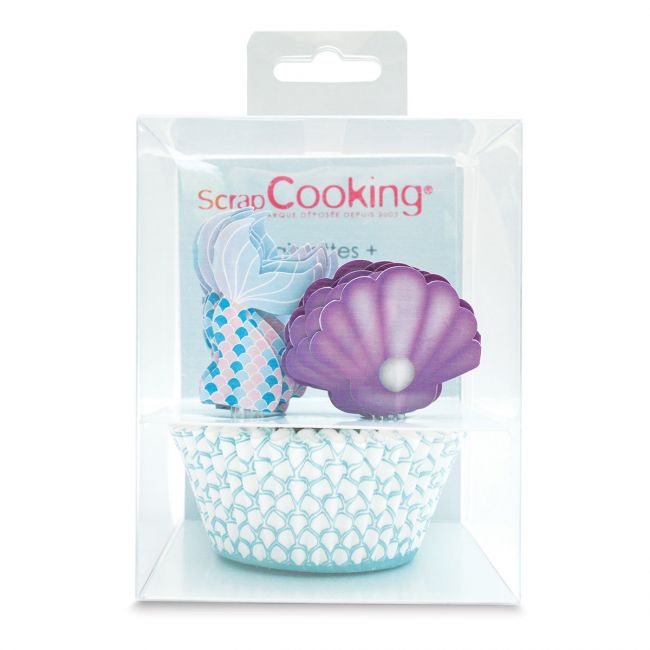 ScrapCooking Mermaid Muffinförmchen & Cake Topper 24 Stk.