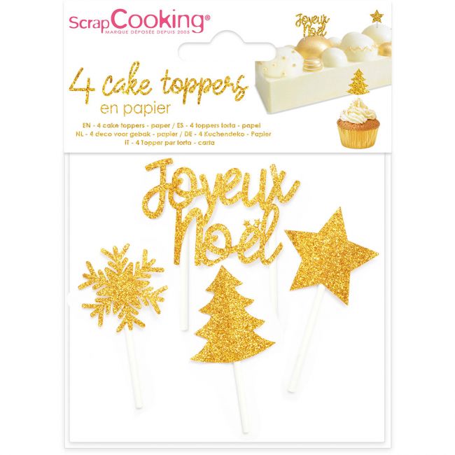 ScrapCooking XMAS Cake Topper Set Gold