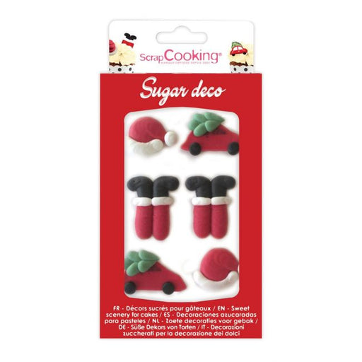 ScrapCooking Zuckerdekor Weihnachtsmann Stiefel Set 6Stk.