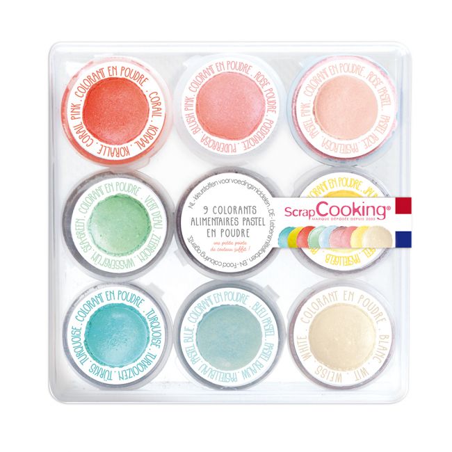 ScrapCooking essbare Puderfarben Pastell Set 9 Stk.