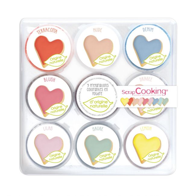 ScrapCooking essbare Puderfarben Set Natural 9 Stk.