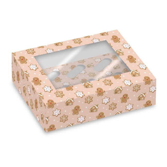 SimplyMaking 6er Cupcake Box - Gingerbread - 2 Stk.