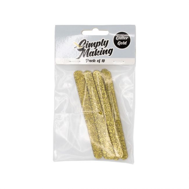 SimplyMaking Cakesicle Sticks - Gold Glitter - 10 Stk.