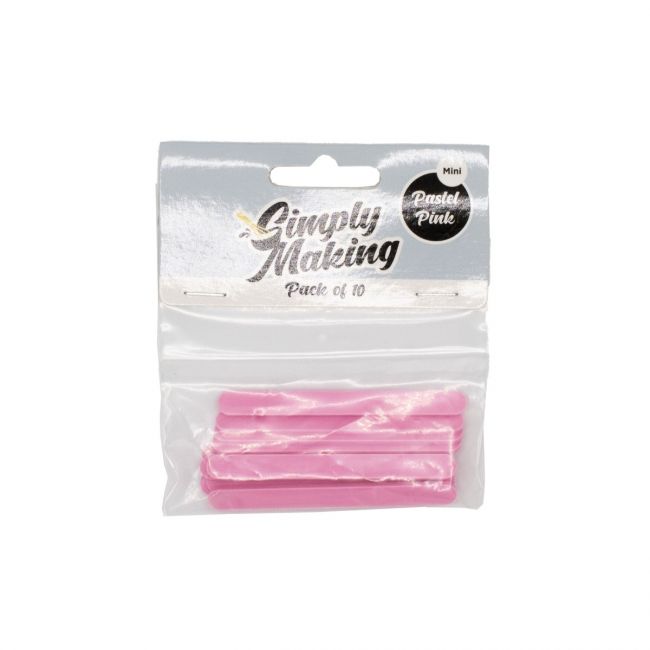 SimplyMaking Mini Cakesicle Sticks - Pastellrosa - 10 Stk.