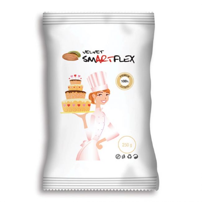 Smartflex Velvet Fondant Weiss Mandel 250g