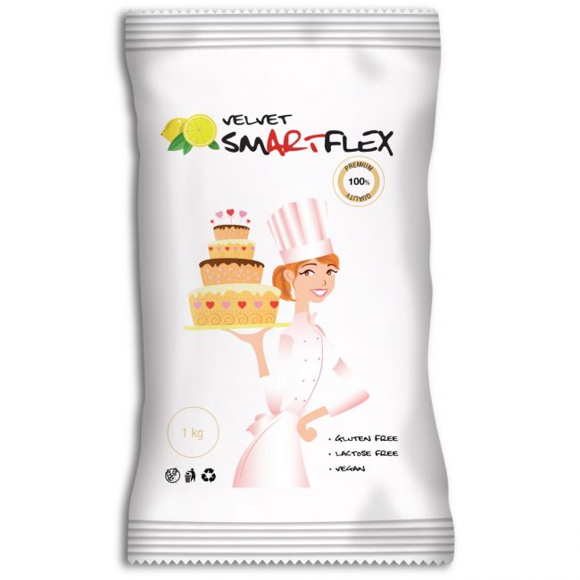 Smartflex Velvet Fondant Weiß Zitrone 1kg