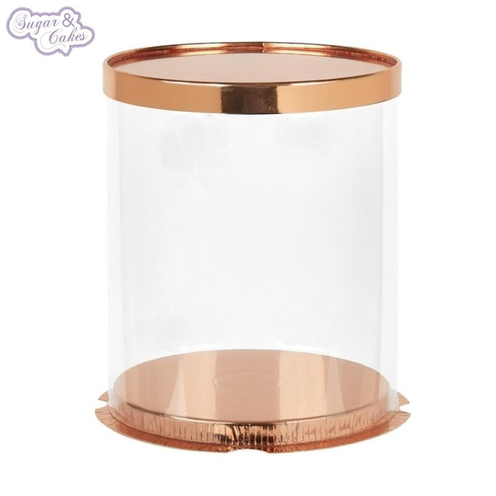 Sugar & Cakes Tortenbox Transparent Rosegold 18 x 18 x 22cm