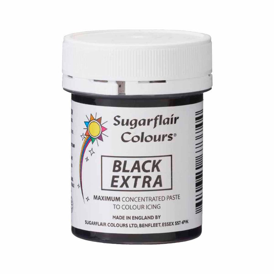 Sugarflair EXTRA Black Schwarz Pastenfarbe