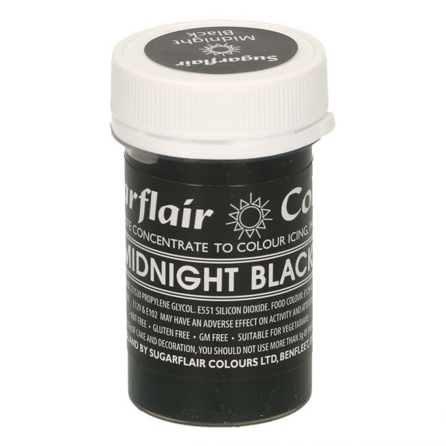 Sugarflair Pastenfarbe Pastel Midnight Black 25g