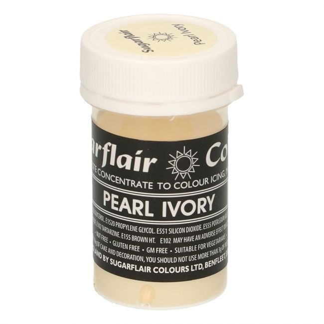 Sugarflair Pastenfarbe Pastel Pearl Ivory 25g