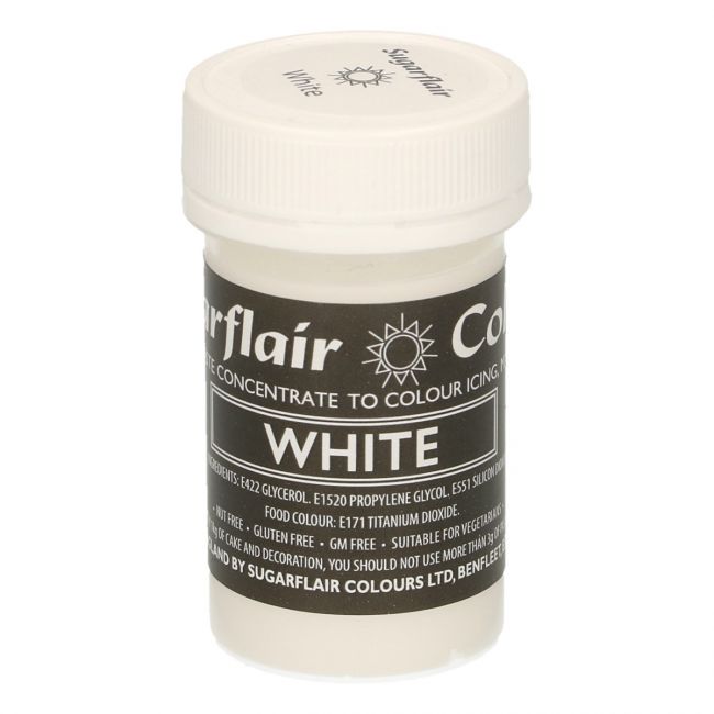 Sugarflair Pastenfarbe Pastel White 25g