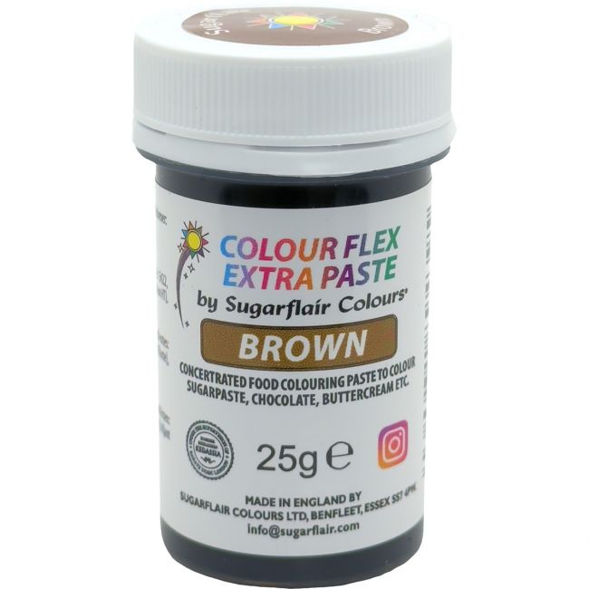 Sugarflair Colourflex Extra Farbpaste Braun 25g
