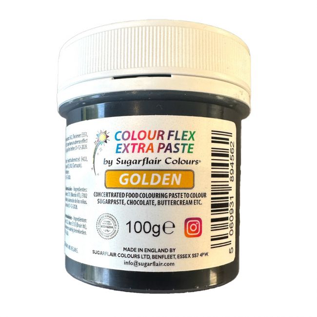 Sugarflair Colourflex Extra Farbpaste Gold 100g