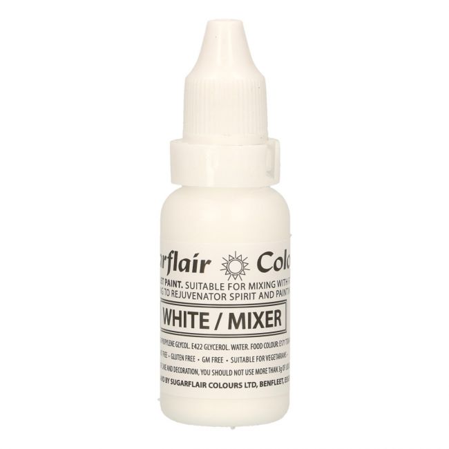 Sugarflair Droplet Lebensmittelfarbe Weiss 14ml