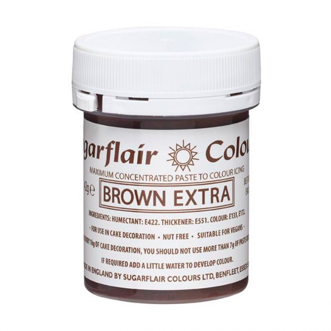 Sugarflair EXTRA Brown Braune Pastenfarbe