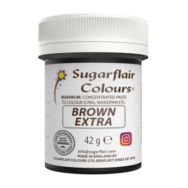 Sugarflair EXTRA Brown / Braun Pastenfarbe