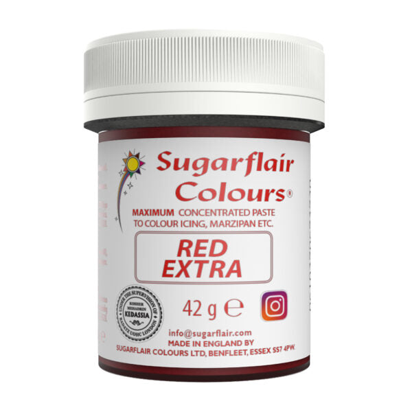 Sugarflair EXTRA Red / Rot Pastenfarbe