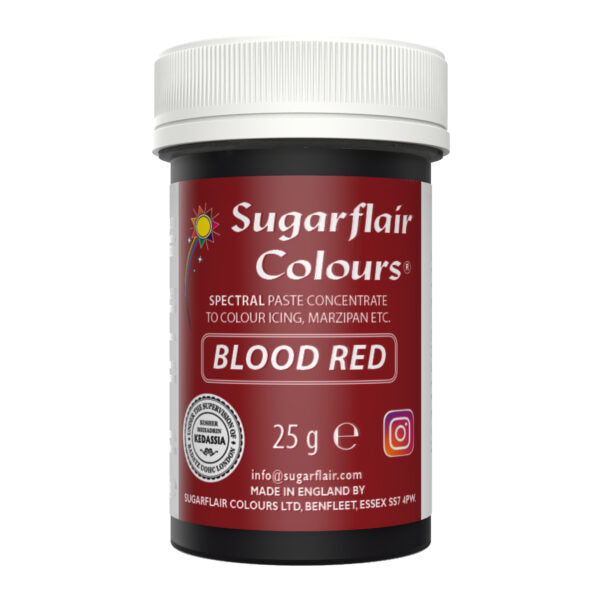 Sugarflair Pastenfarbe Blood Red 25g