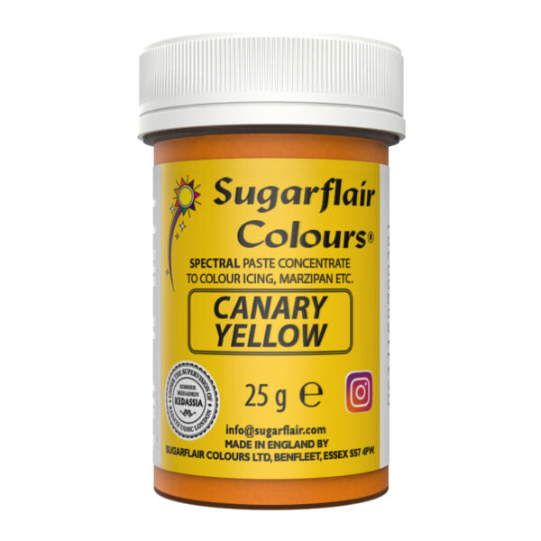 Sugarflair Pastenfarbe Canary Yellow 25g